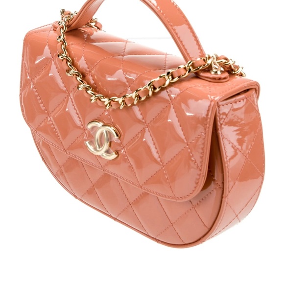 Chanel Patent Quilted Phone Holder w/ Chain w/Tags - Picture 3 of 5